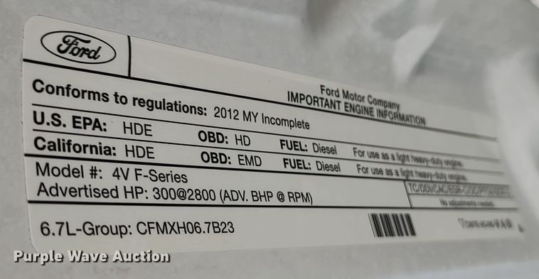 image for item LA9293 2012 Ford F550  utility / service truck