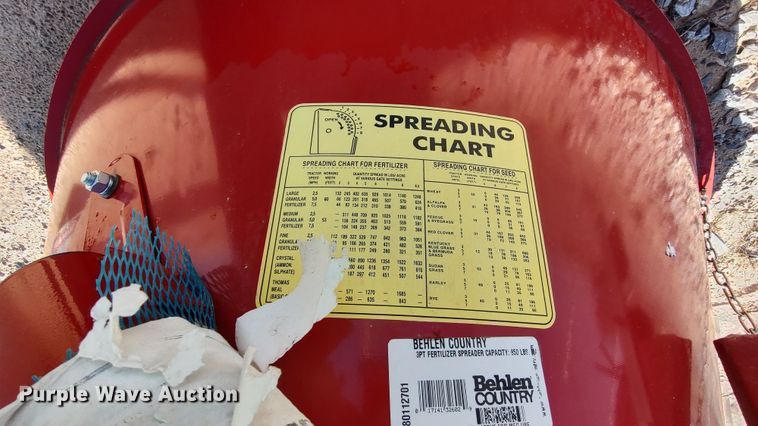 image for item LA9307 Behlen Country 850  spreader