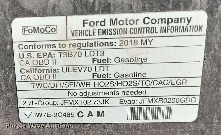 image for item LP9177 2018 Ford F150  SuperCab pickup truck