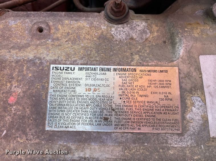 image for item MA9813 2006 GMC W4500  box truck