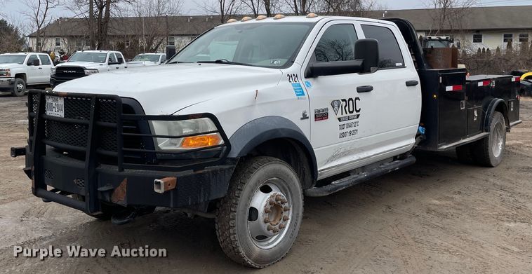 image for item MA9815 2012 Dodge Ram 5500HD  Crew Cab flatbed truck