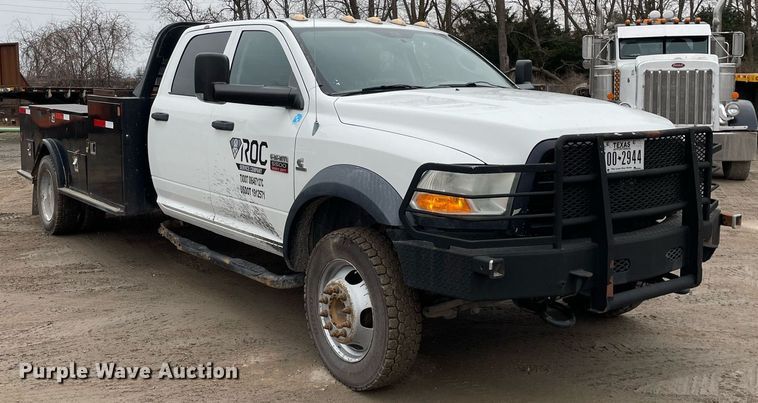 image for item MA9815 2012 Dodge Ram 5500HD  Crew Cab flatbed truck