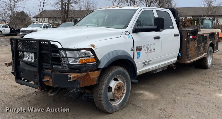 image for item MA9816 2012 Dodge Ram 5500HD  Crew Cab flatbed truck