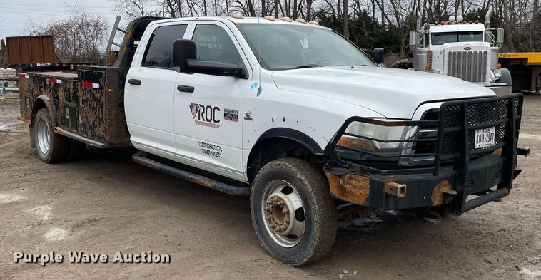 image for item MA9816 2012 Dodge Ram 5500HD  Crew Cab flatbed truck