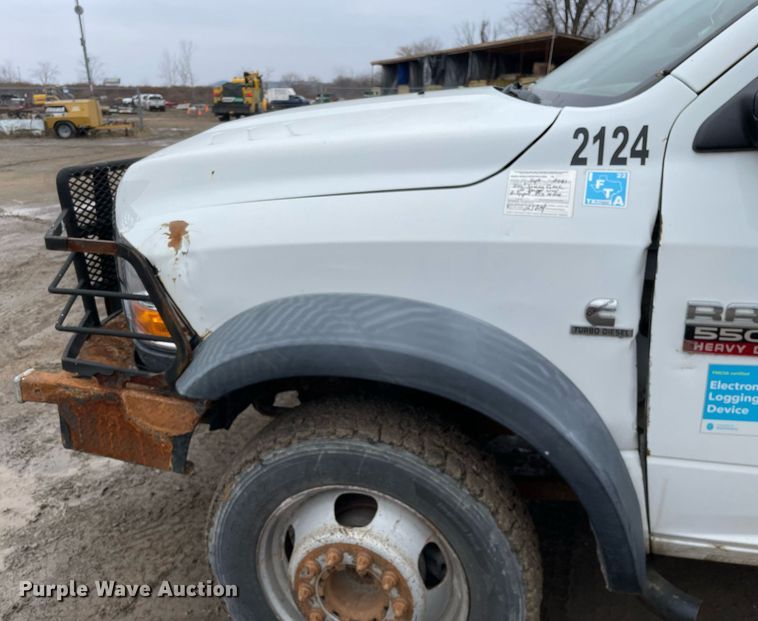 image for item MA9816 2012 Dodge Ram 5500HD  Crew Cab flatbed truck