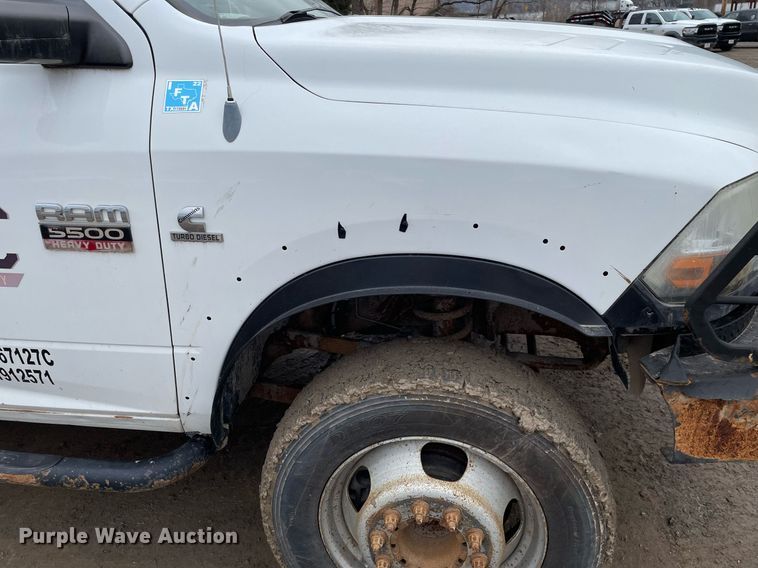 image for item MA9816 2012 Dodge Ram 5500HD  Crew Cab flatbed truck