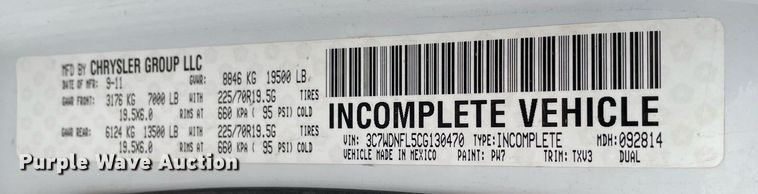 image for item MA9816 2012 Dodge Ram 5500HD  Crew Cab flatbed truck