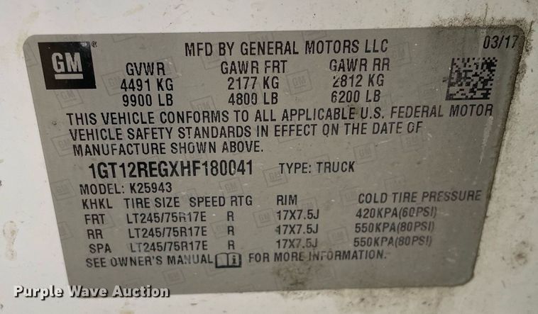 image for item MA9822 2017 GMC Sierra 2500HD  Crew Cab pickup truck