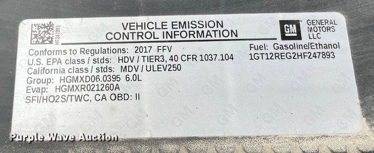 image for item MA9825 2017 GMC Sierra 2500HD  Crew Cab pickup truck