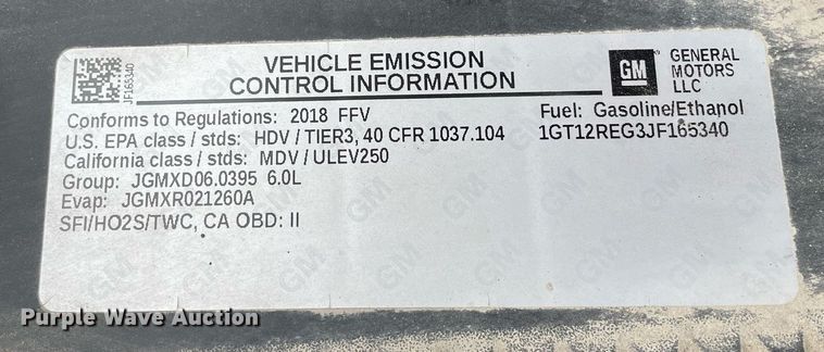 image for item MA9826 2018 GMC Sierra 2500HD  Crew Cab utility bed pickup truck