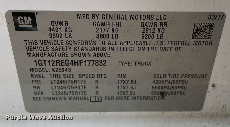 image for item MA9828 2017 GMC Sierra 2500HD  Crew Cab pickup truck