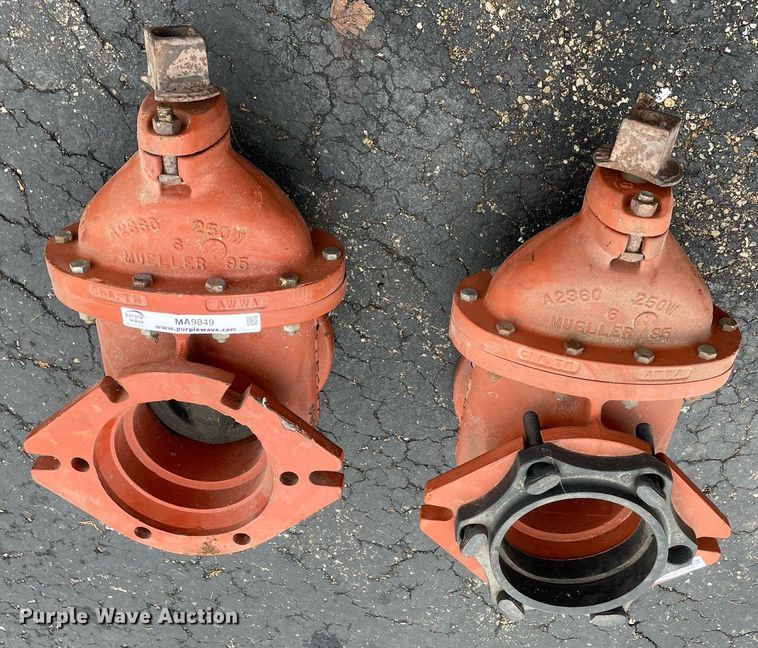 image for item MA9849 (2) Mueller 6" valves