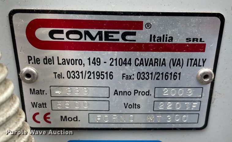 image for item MA9850 Comec MT3  infrared oven