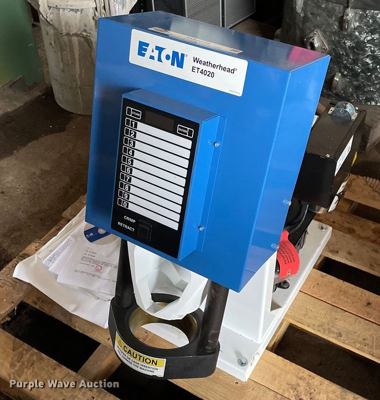 Eaton ET4020 hose crimping machine in Kenosha, WI Item MA9859 sold