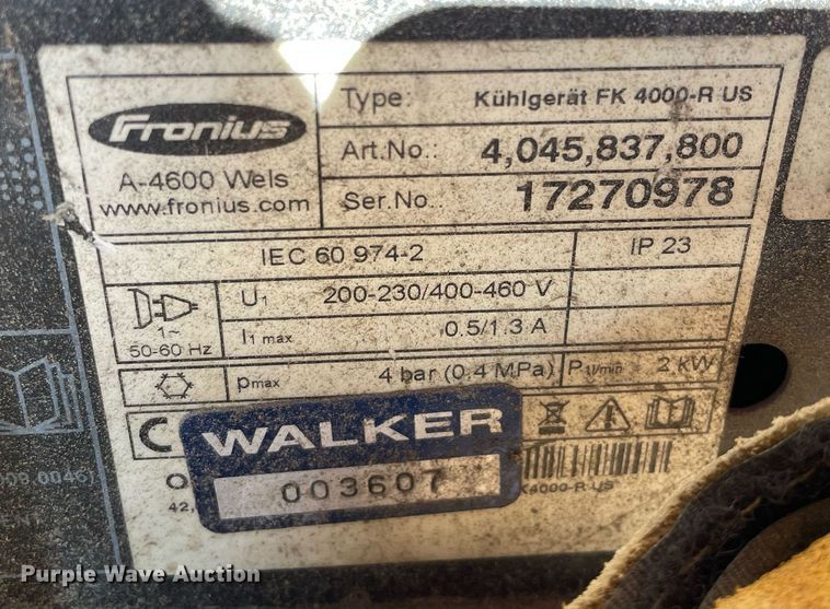 image for item MA9873 (2) Fronius welders