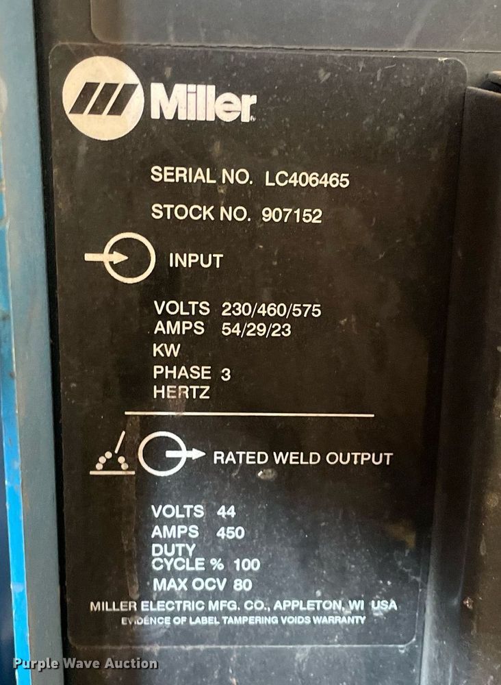 image for item MA9875 (3) Miller welders