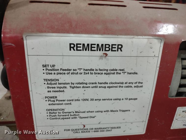 image for item MD9293 Maxis  wire/cable feeder