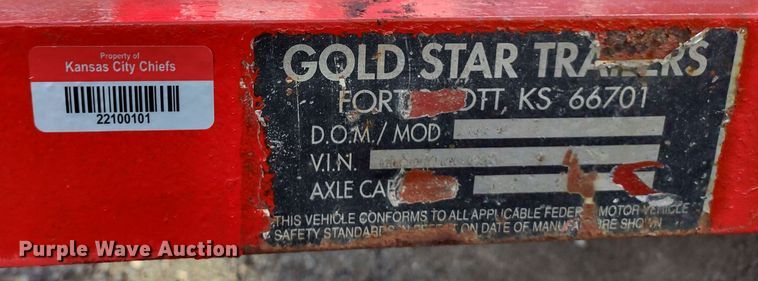 image for item MD9296 1994 Gold Star Trailers  utility trailer
