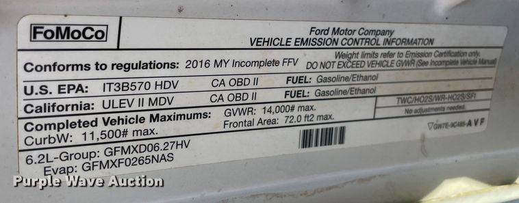 image for item MI9750 2016 Ford  F350 Super Duty  flatbed pickup truck