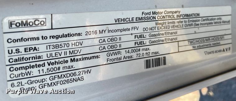 image for item MI9751 2016 Ford  F350 Super Duty  flatbed pickup truck