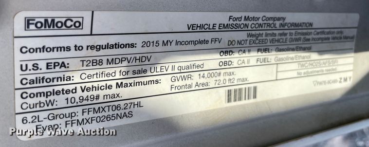 image for item MI9752 2015 Ford  F350 Super Duty  flatbed pickup truck