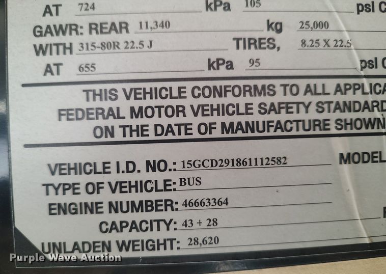 image for item MN9020 2006 Gillig Phantom C29D096N4  transit bus