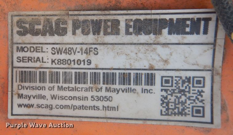 image for item MR9666 Scag SW48V-14FS  ZTR lawn mower