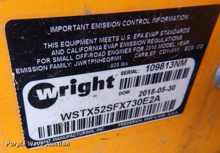 image for item MR9712 2018 Wright  lawn mower