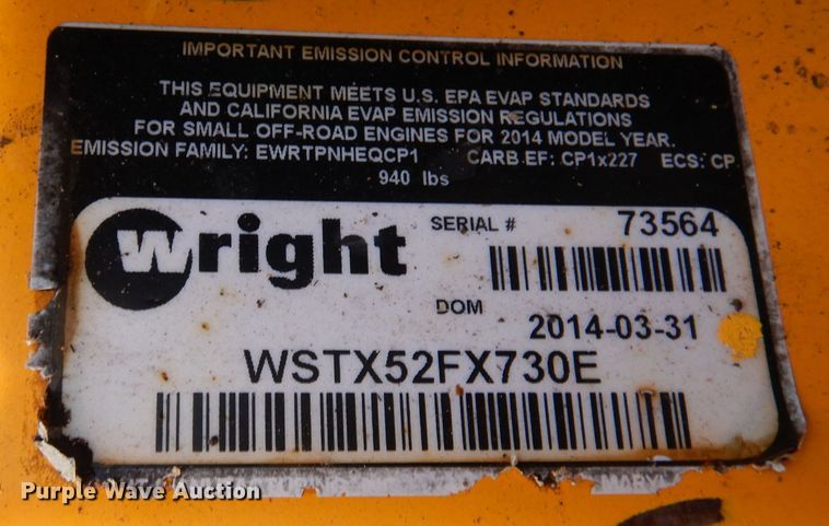 image for item MR9713 2014 Wright  lawn mower