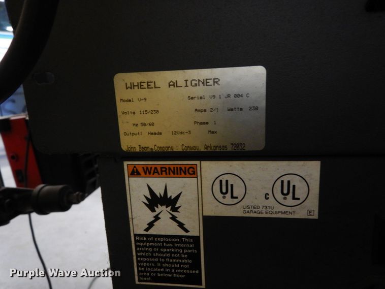 image for item MR9715 John Bean V-9  alignment machine