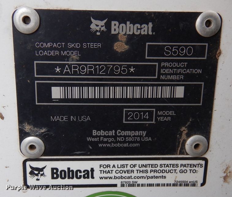 image for item DF8290 2014 Bobcat S590  skid steer loader