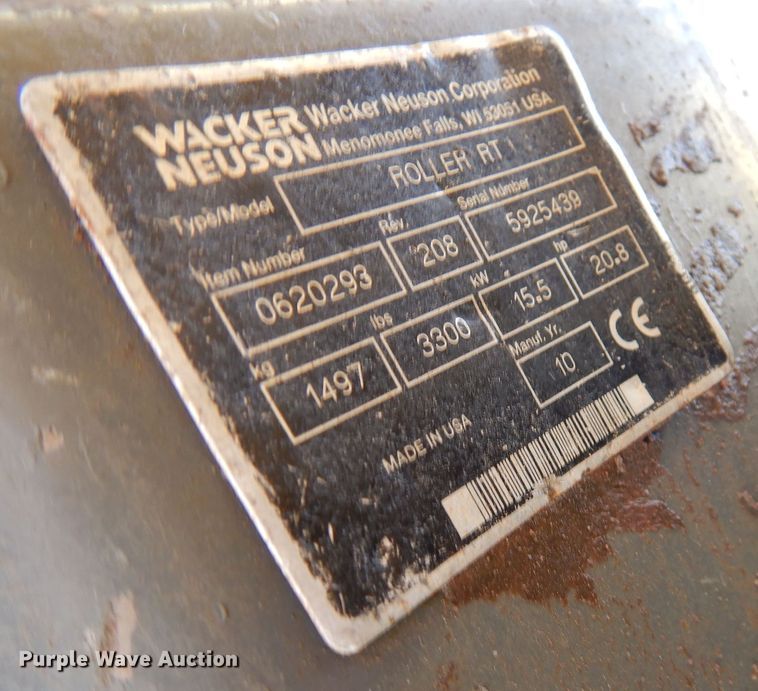 image for item DJ3869 Wacker Neuson Roller RT  trench compactor