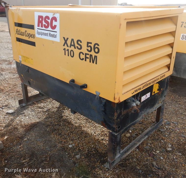 image for item DK1997 2003 Atlas Copco XAS 56  air compressor