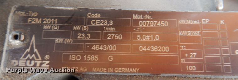 image for item DK1997 2003 Atlas Copco XAS 56  air compressor