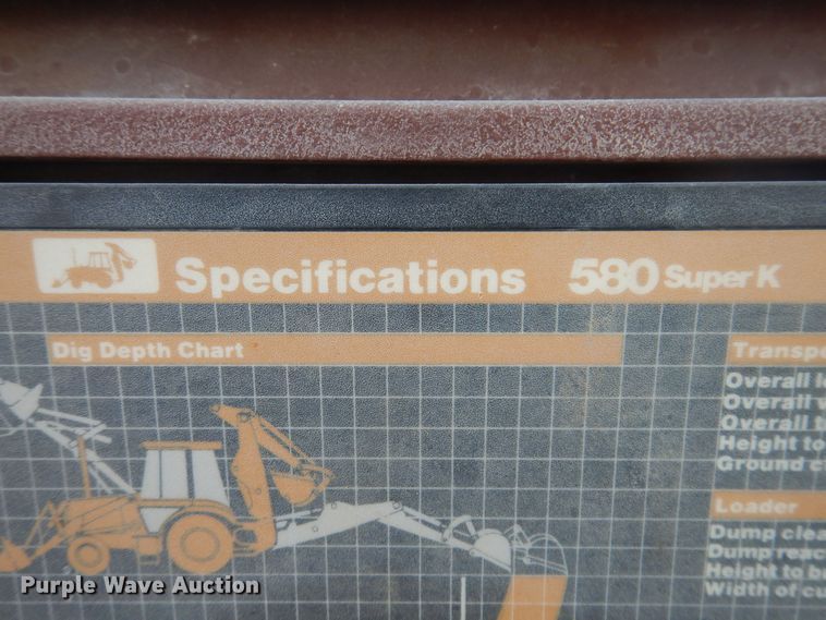 image for item DK2092 1992 Case 580 Super K  backhoe