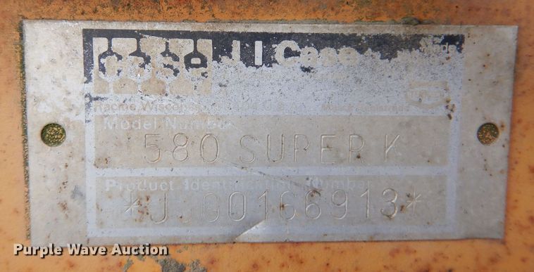 image for item DK2092 1992 Case 580 Super K  backhoe