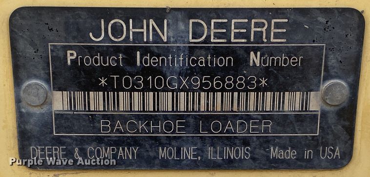 image for item DN8149 2006 John Deere 310G  backhoe