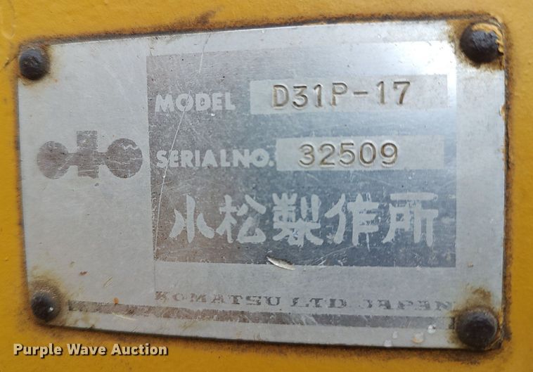 image for item DO3699 1982 Komatsu D31P-17  dozer