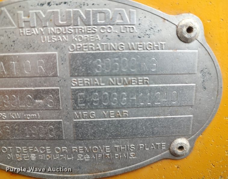 image for item DO3700 2000 Hyundai Robex 290 LC-3  excavator