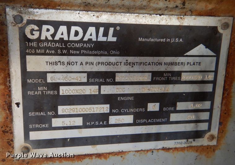 image for item DP8608 Gradall XL4100 ii  wheeled excavator