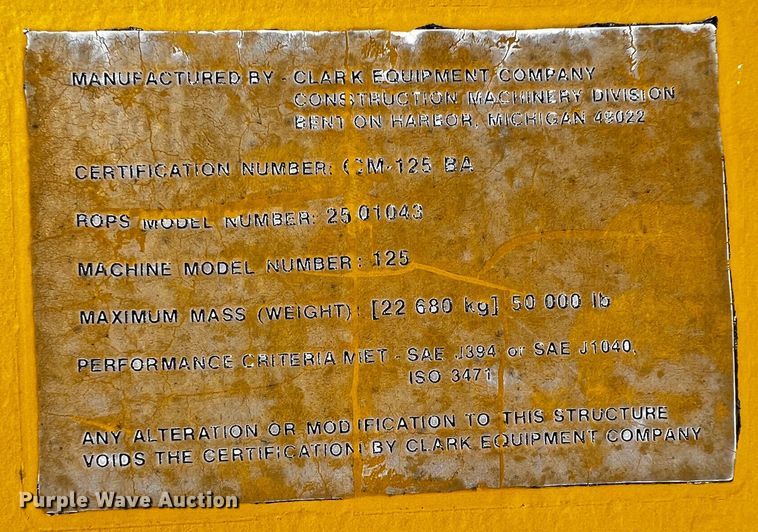 image for item DQ1948 Clark 125B  wheel loader