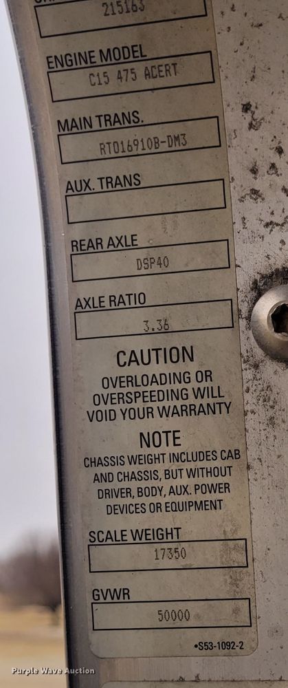 image for item EB9754 2007 Kenworth T600  dump truck