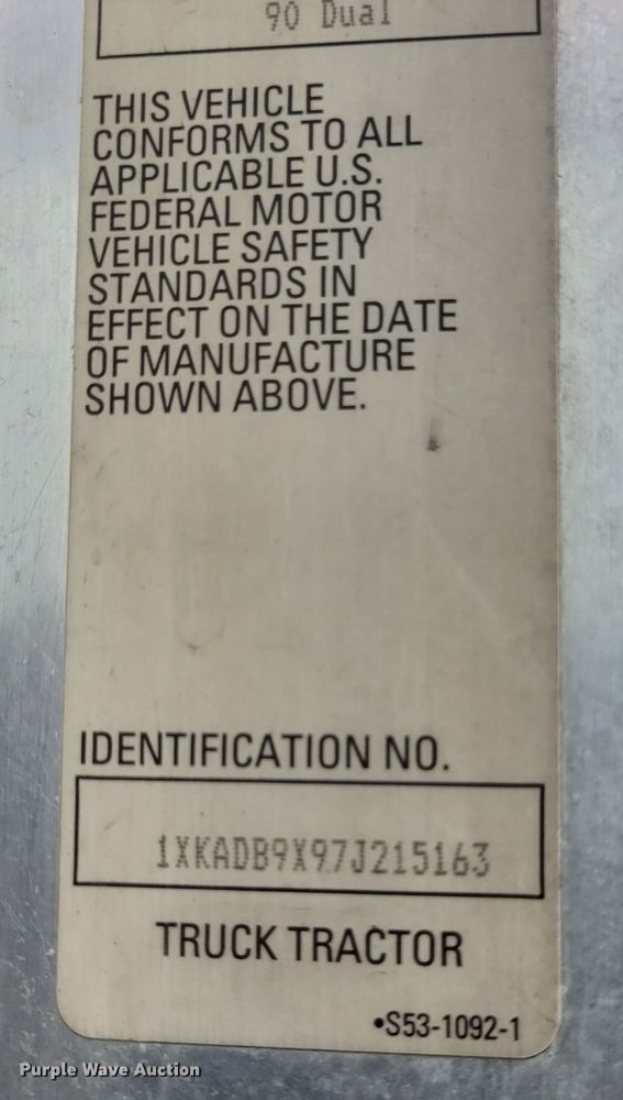 image for item EB9754 2007 Kenworth T600  dump truck