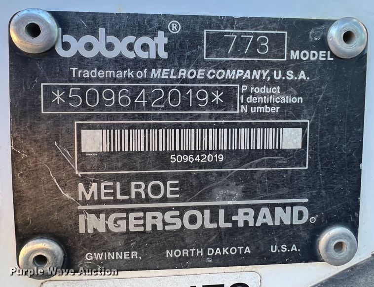 image for item ID9389 1997 Bobcat 773  skid steer loader