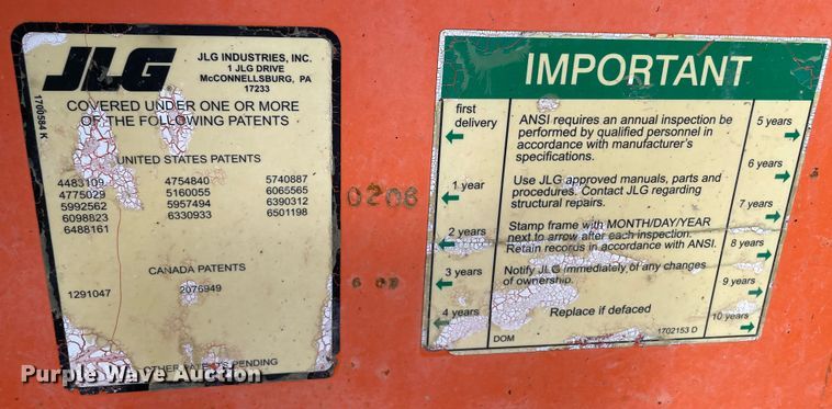 image for item JR9829 2004 JLG 600AJ  boom lift