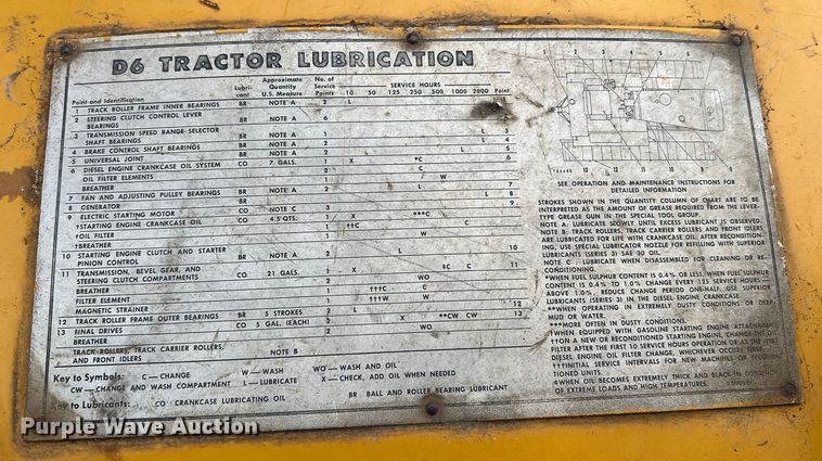 image for item JU9669 1967 Caterpillar D6C  dozer