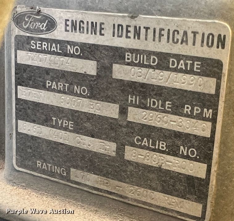 image for item JU9681 1990 Ford F700  bucket truck