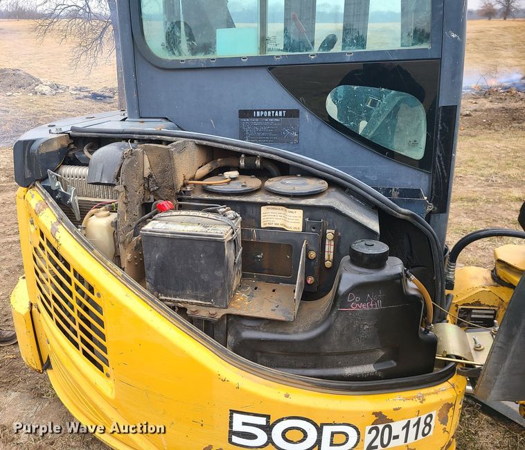 image for item JW9776 2012 John Deere 50D  mini excavator