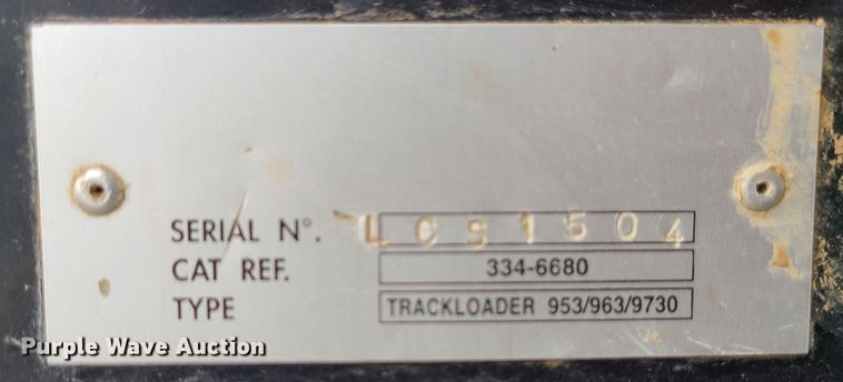 image for item JW9784 2010 Caterpillar 963D  track loader