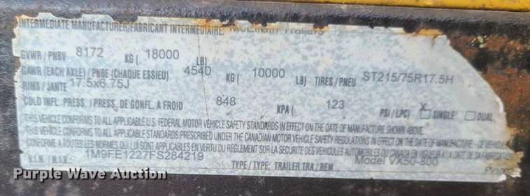 image for item JW9805 2015 Vermeer VX50-800  vacuum excavator